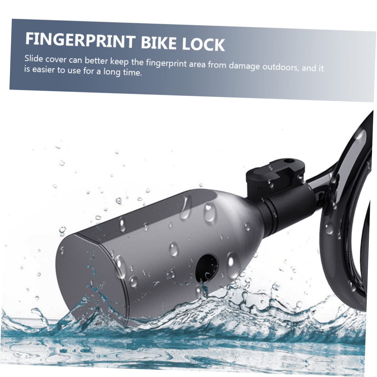 SUPVOX Lucchetto Per Bici Cavo Resistente Lucchetto Per Impronte Digitali Antifurto Per Scooter e Motociclette