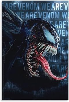 Amazon Venom ヴェノム アメリカ 映画 商品 壁紙 ステッカー 贴纸1 ポスター プリント キャンバス 絵画 壁アート モダン ホーム装飾 ぶら下がる ポスター 画像 壁の絵 版画 ギフト12x18inch 30x45cm ウォールステッカー オンライン通販