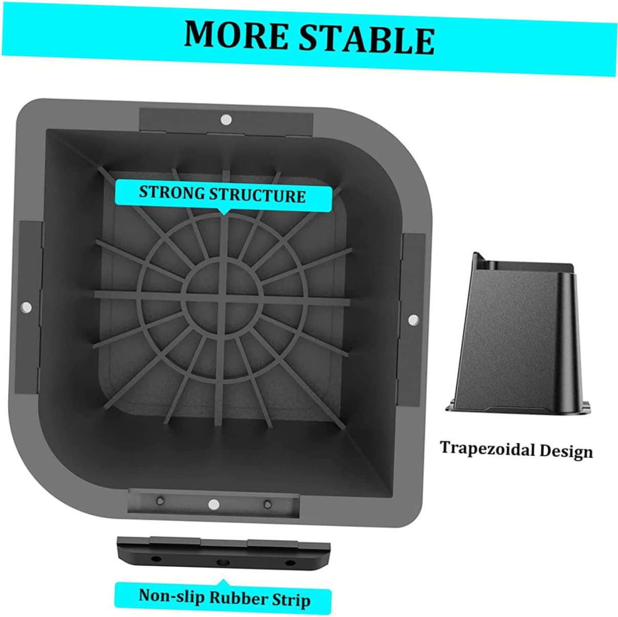 4pcs Bed Foot Risers Anti-Skid Furniture Leg Elevators Heavy Duty Furniture Risers for Tables Sofas and Chairs Lightweight Rubber Design for Home Use