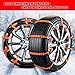 20 PCS Reusable Zip Tie Snow Chains – Universal Anti-Skid Tire Chains for Cars, SUVs & Pickup Trucks – Easy Installation Winter Emergency Traction Cables for Snow, Ice & Mud