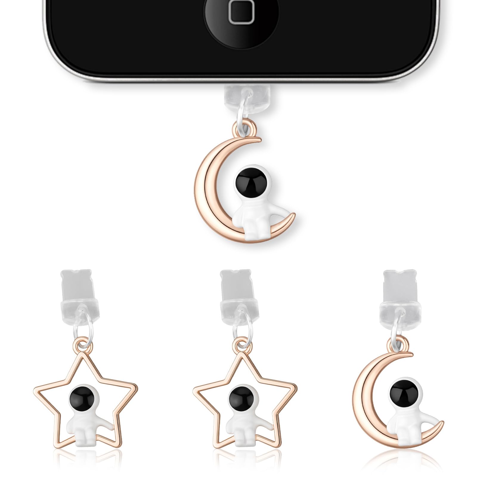 Penitue Lot de 4 Caches Anti-Poussière pour Téléphone iPhone 4 à 14