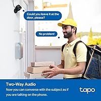 Vista 7 de Cámara de seguridad Tapo para interiores/exteriores de 1080p - Detección gratuita de personas/movimiento/llanto de bebé