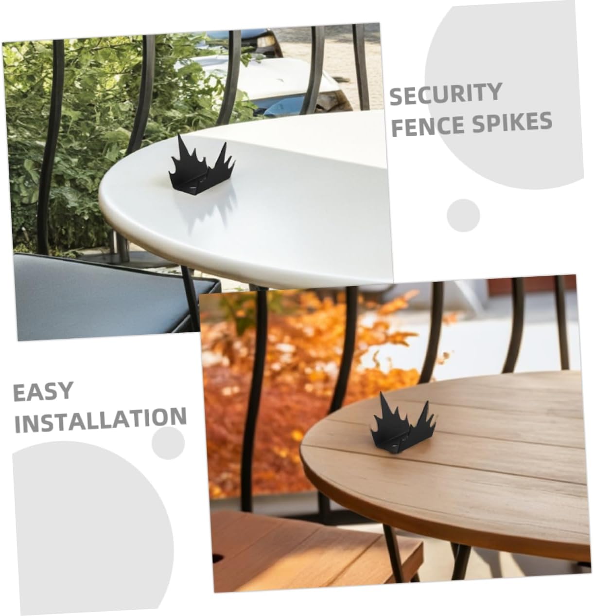 24sets Cat Deterrent Spikes Heavy Duty Security Spikes for Roof Fence and Railing Easy Installation Garden