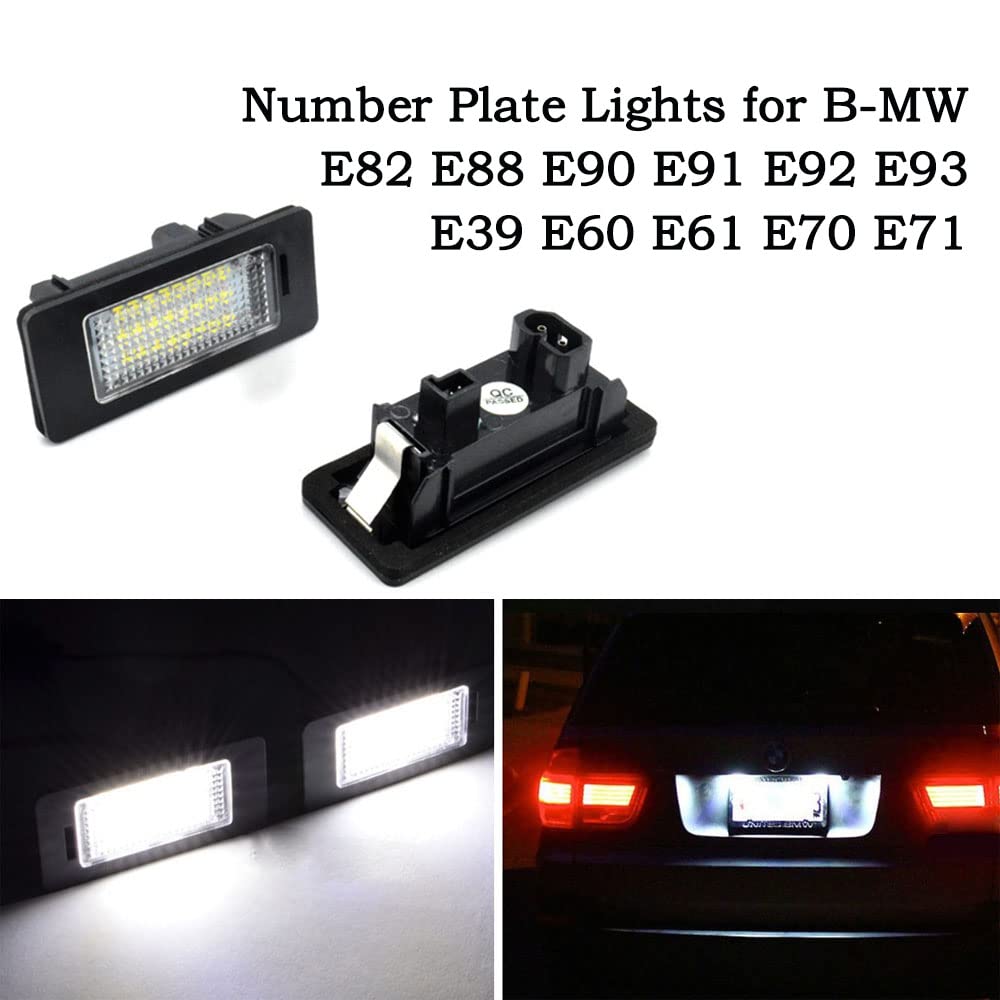 Kit éclairage LED Plaque Immatriculation BMW - Blanc Xénon 6000K - Homologué E - Plug & Play
