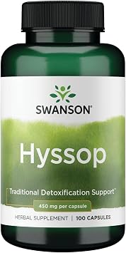 Swanson Hyssop Digestive Support 450 Milligrams, 100 Capsules