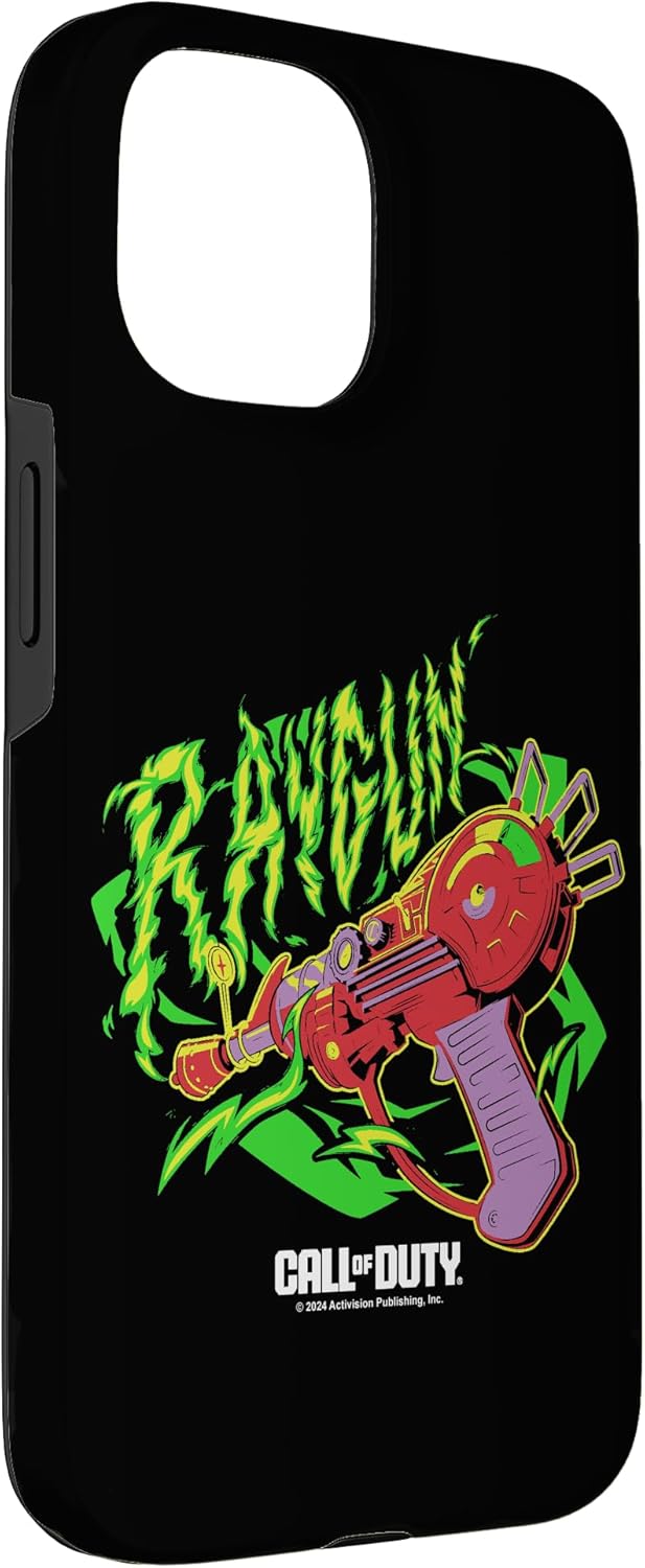 Call Of Duty RayGun Neon Green Fire Retro Logo Case for iPhone 15