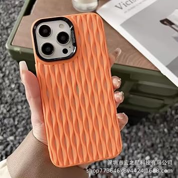 通気性メッシュ電話ケース 放熱フェンス付き シンプルデザイン プロフェッショナルモデル用 落下防止 iPhone 16 15 14 13 12 11 Pro Max対応