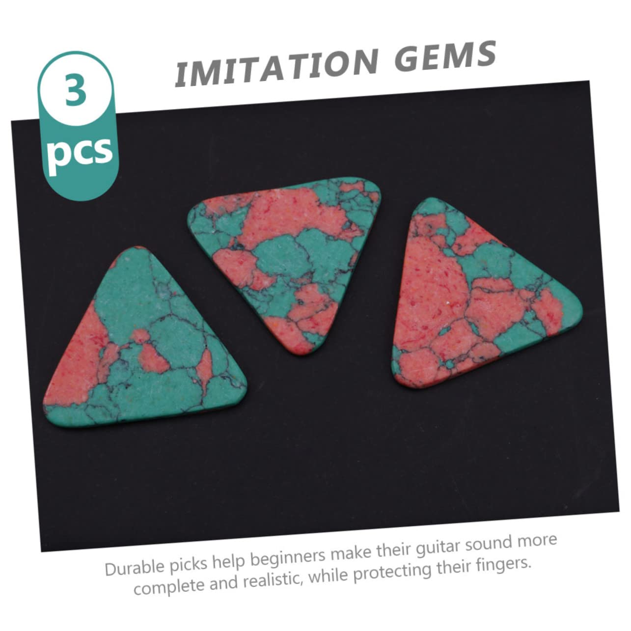 Abaodam 15 Uds Piezas De Guitarra Suministros Musicales Accesorios De Guitarra Suministros De Instrumentos Para La Yema Del Dedo Púas De Bajo Portátiles Púas De