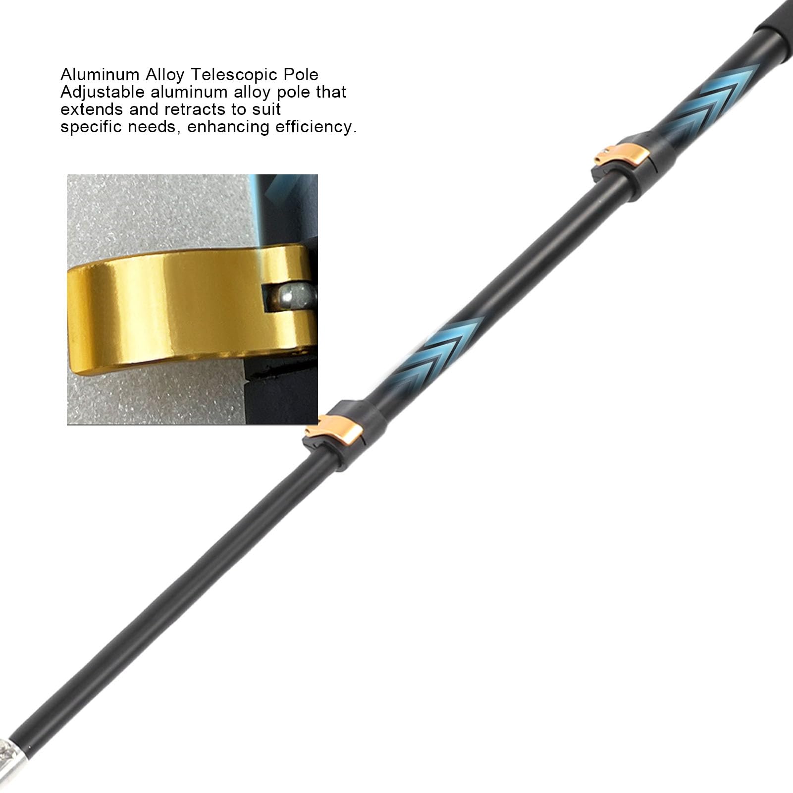 Haofy Zbierak do Orzechów Klatka o Szerokości 42 Cm Zapewniająca Wydajne Zbieranie Regulowany Teleskopowy Aluminiowy Drążek o Długości od 3 do 4,3 Stóp z Ergonomicznym Uchwytem z Pianki EVA Orzechów