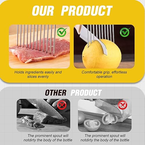 Miniatura 4 de 2025 Nuevo soporte para rebanar cebolla de acero inoxidable, soporte de cebolla para rebanar, cortador de verduras de limón, herramienta auxiliar