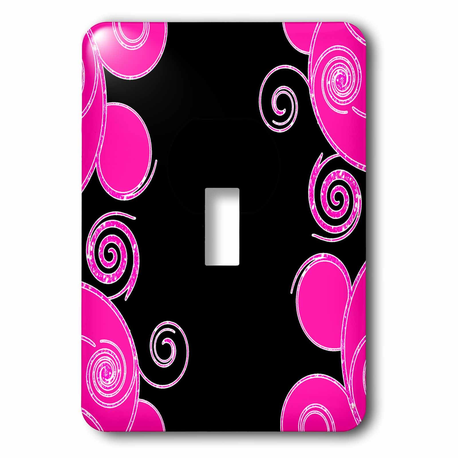 Interrupteur tourbillons roses déco salon 3dRose multicolore
