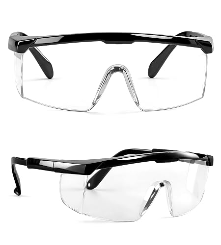 antools 2 Pack ANSI Z87+ Safety Glasses, Anti-Fog, Scratch-Resistant, Adjustable