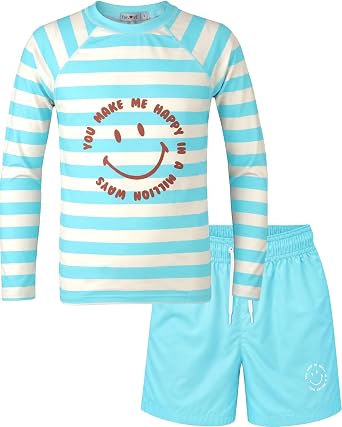 weVSwe Toddler Boys UPF 50+ Rash Guard Set 2-Piece 2-10 Years