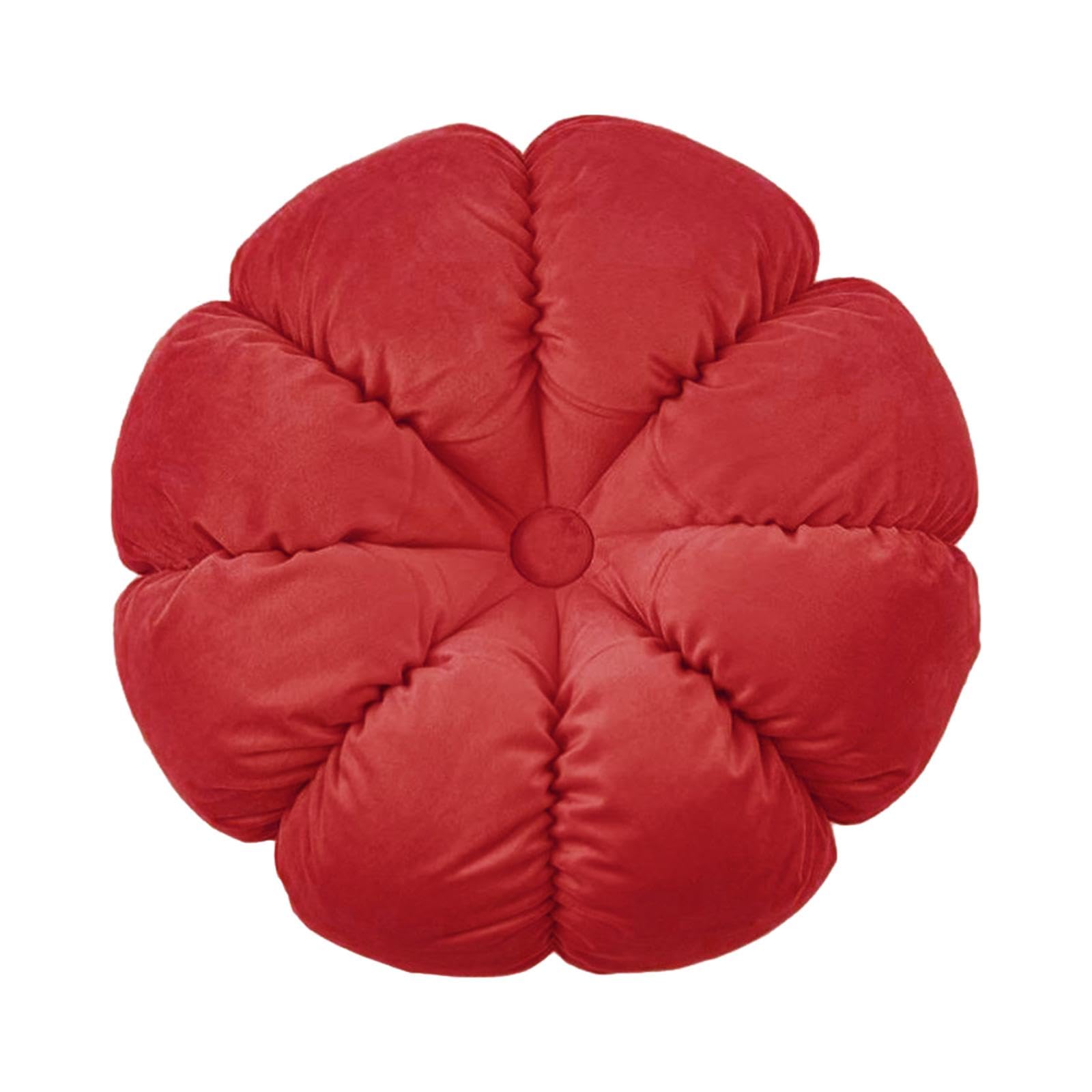 Coussin de sol rond rouge pour soulager l'assise sur les chaises dures