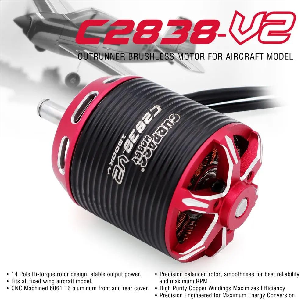 14 biegunów C2838 V2 600/800/1000/1200KV Outrunner bezszczotkowy silnik Flier 30A ESC do modelu samolotu RC ze stałym skrzydłem (1200KV + Flier 30A)