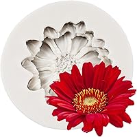 Vista 12 de Molde de silicona de flor de crisantemo, moldes para hornear pasteles de fondant, molde de caramelo de chocolate para decoración de pasteles