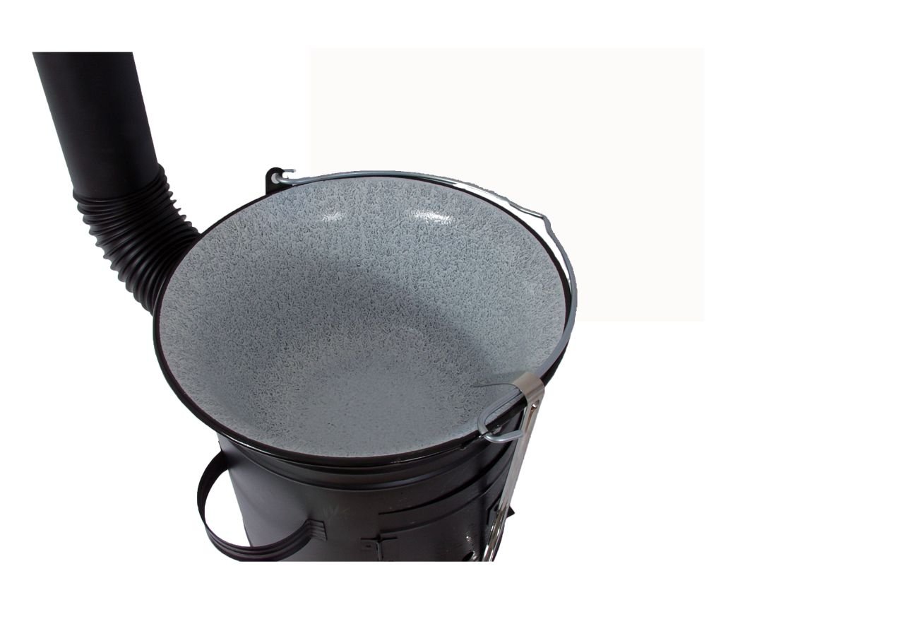 Set Ungarischer Ofen 31 + Gulaschkessel 10 Liter + GRATIS Schöpflöffel Gulaschkanone Suppentopf