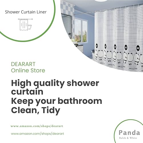 Miniatura 10 de DEARART Cortina de ducha de baño gris oscuro para baño, cortinas de ducha de tela de 60 pulgadas de ancho x 72 pulgadas de alto, con ojales y