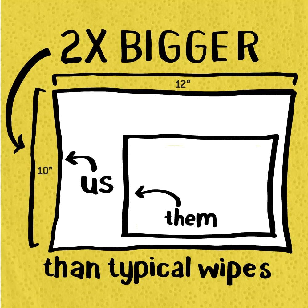 Tub O Towels TW90 Heavy-Duty 10" x 12" Size Multi-Surface Cleaning Wipes, 90 Count Per Canister 3 Pack