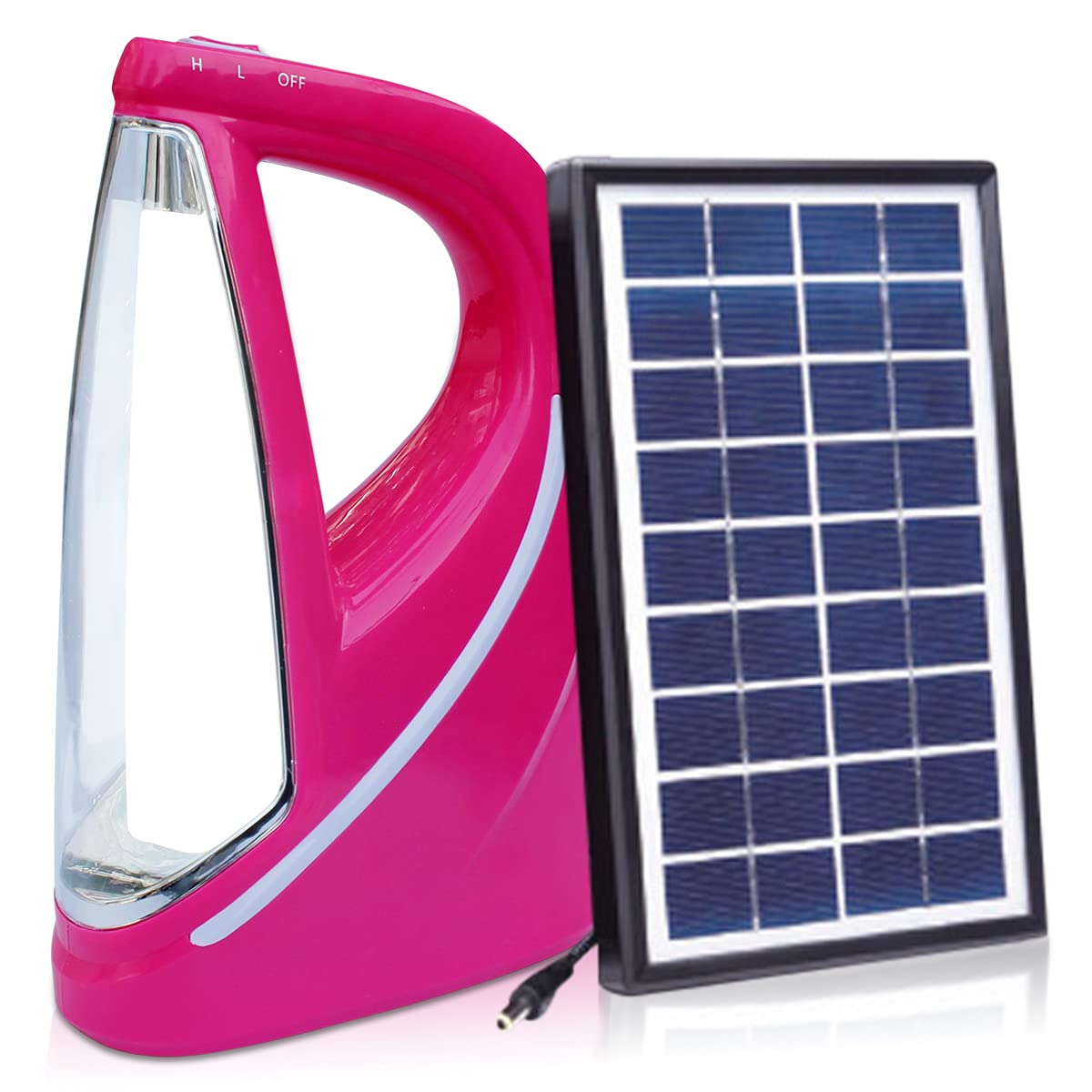 Pick Ur Needs LED Rechargeable Lantern for Home Emergency Light with Eco Friendly Solar Panel (9V+ 3 W) (Pink+Solar) (B09GRWMLMS) Amazon Price History, Amazon Price Tracker