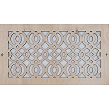 Stellar Air Decorative Register Vent for Walls and Ceilings, Air Supply Vent, Not for Floor use, Wood, Arabic Design