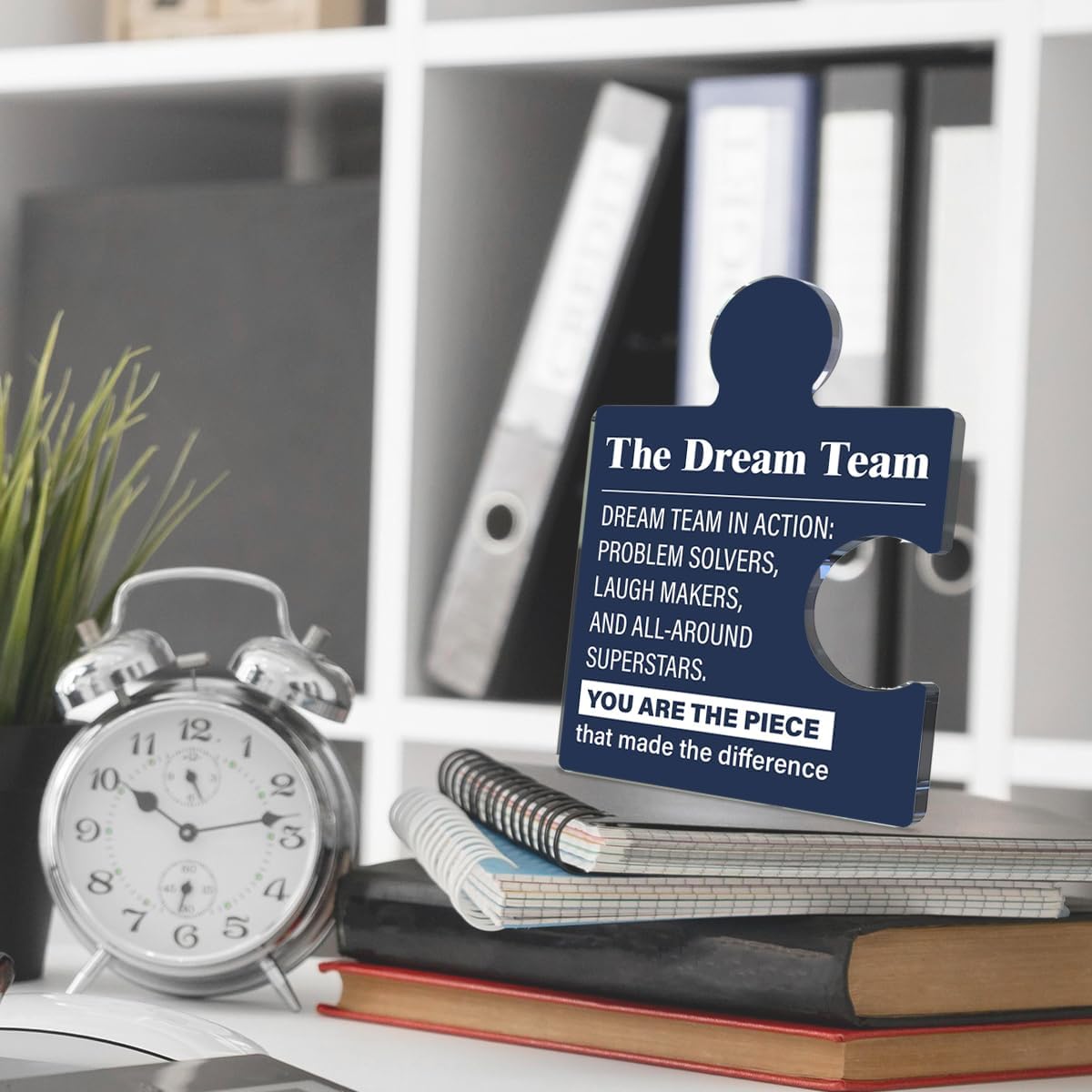 Team Appreciation Gifts Best Team Ever Gifts Thank You Gifts for Employees Coworkers Co Workers Staff Acrylic Puzzle Piece Plaque Sign Office Desk Decor - Image 4