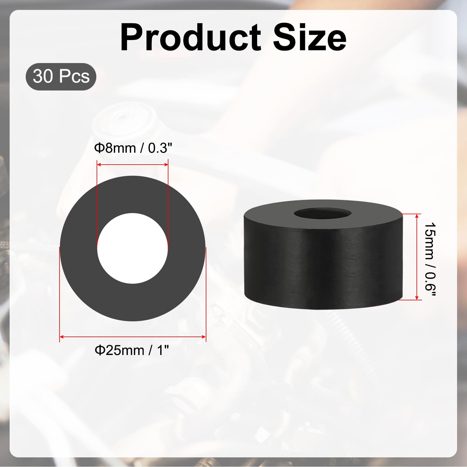 PATIKIL Multi Purpose Rubber Spacer - Image 2