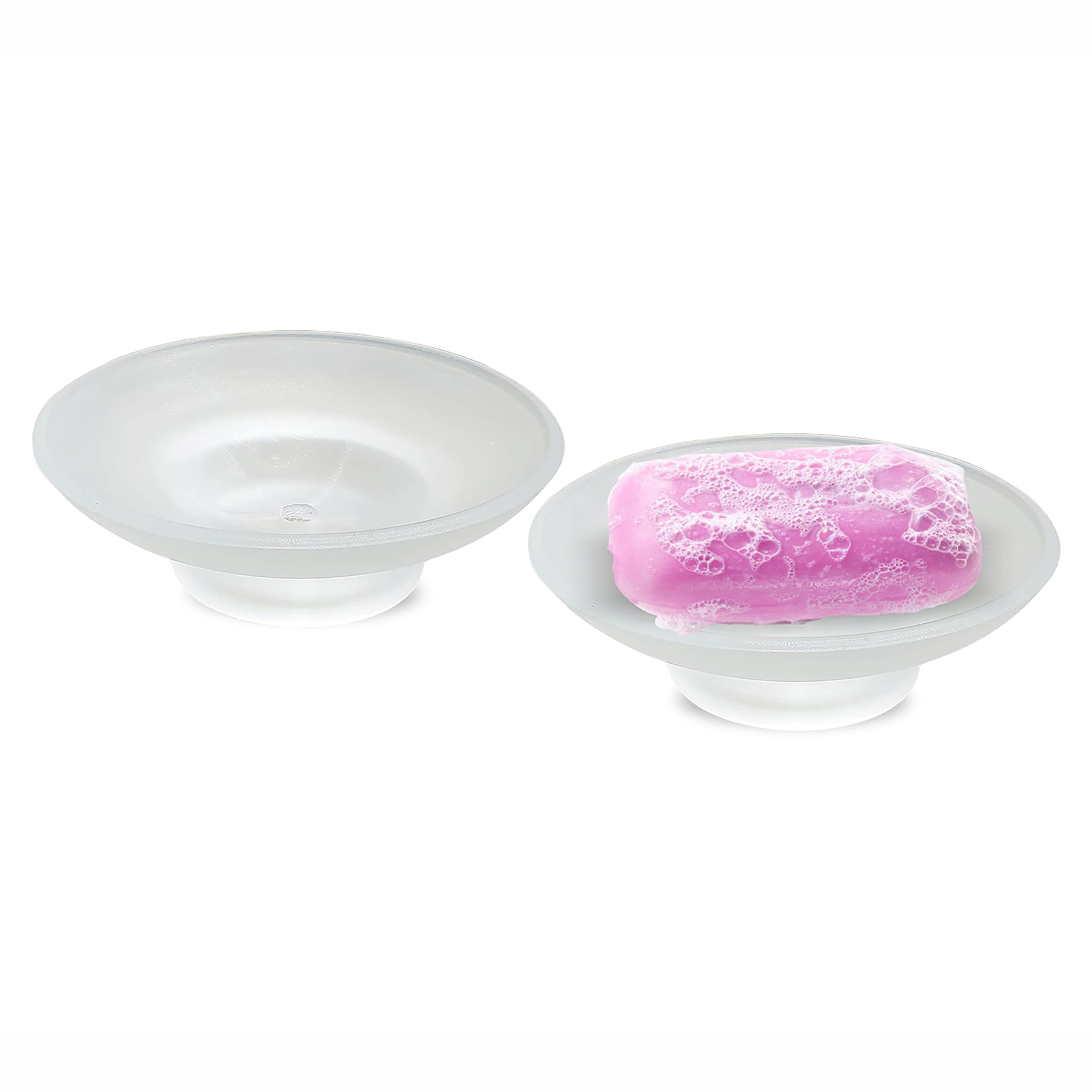 Pure Source India Glass Soap Dish for Bathroom Or Kitchen, Set of 2 (3.25 Inch) (B0B9147WRJ) Amazon Price History, Amazon Price Tracker