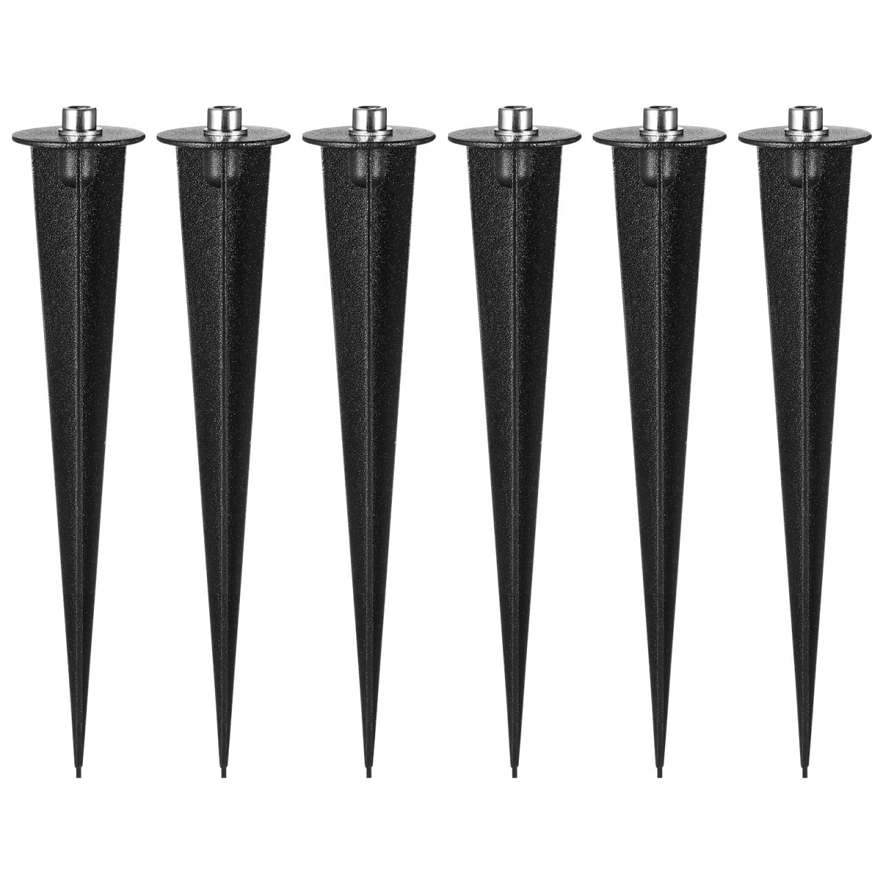 Piquets de rechange pour lampes solaires extérieur plastique noir x6