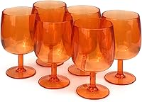 Vista 22 de Yalin Juego de 6 vasos apilables de plástico acrílico irrompible de 12 onzas para vino y agua (transparente, 15 onzas)