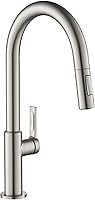 Kraus Oletto KPF-2820SFS Pull-Down Kitchen Faucet, Spot-Free Stainless Steel, Single Handle Sprayer, 360° Swivel High-Arc