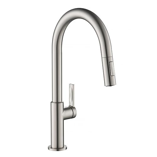 KRAUS Oletto Single Handle Pull Down Kitchen Faucet in Spot