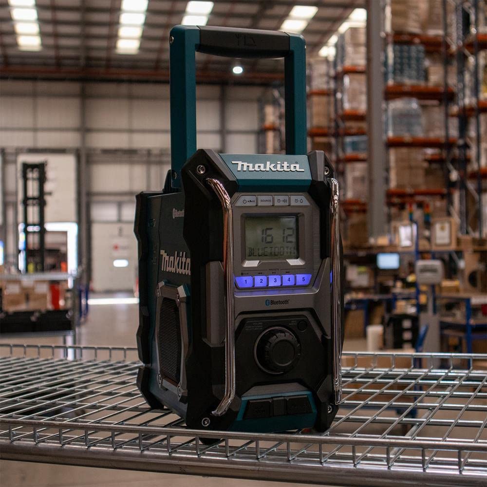 Makita MR002GZ 12V MAX / 40V MAX Li-Ion CXT/LXT/XGT Radio de Sitio de Trabajo con Bluetooth - Baterías y Cargador no incluidos