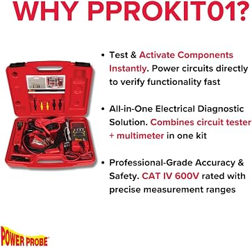 Power Probe 3 Electrical Test Kit with Digital Meter & Tempkit