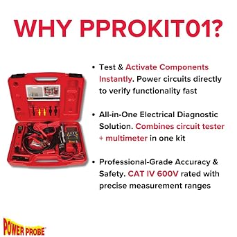 Power Probe 3 Circuit Tester with Multimeter & Accessories (PPROKIT01)