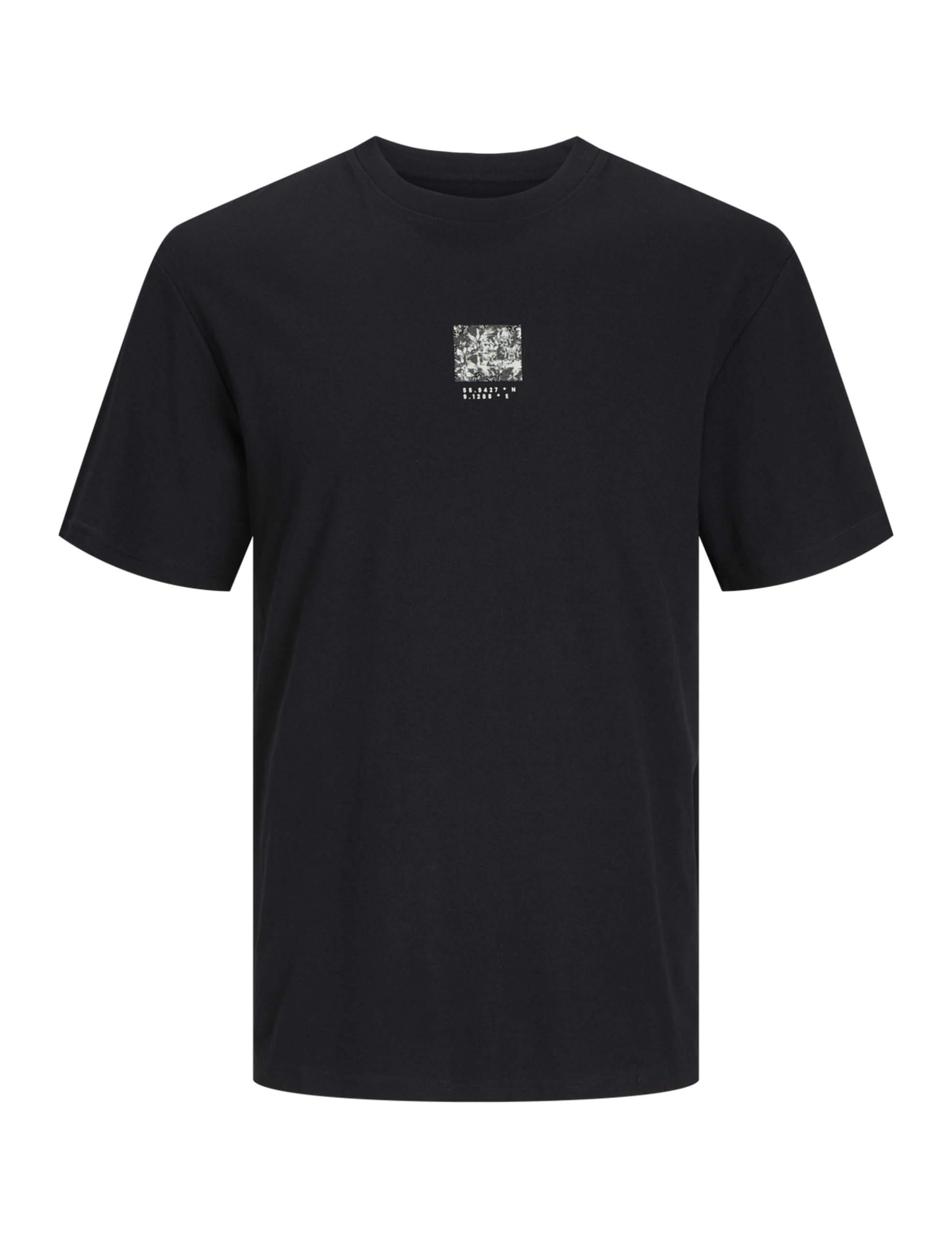 JACK & JONES Herren Jcoone Color Tee Ss Crew Neck Gc T-Shirt, Schwarz, M