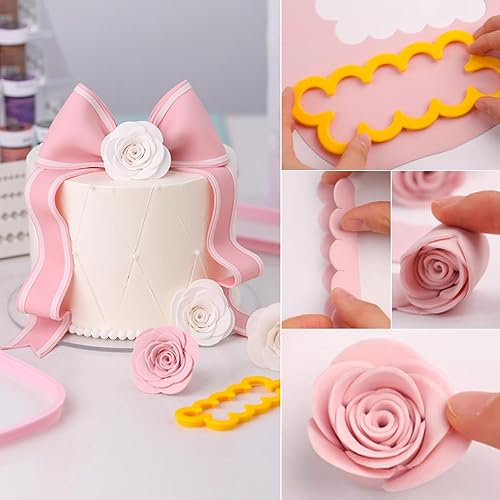 Miniatura 3 de KALAIEN 3 piezas El clavel más fácil de todos los tiempos cortador de pastel de flores galletas Sugarcraft Fondant decoración émbolo cortador molde