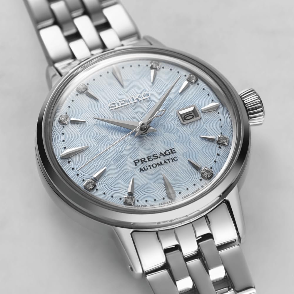 SEIKO Presage Automatic Diamond Blue Dial Ladies Watch SRE007J1
