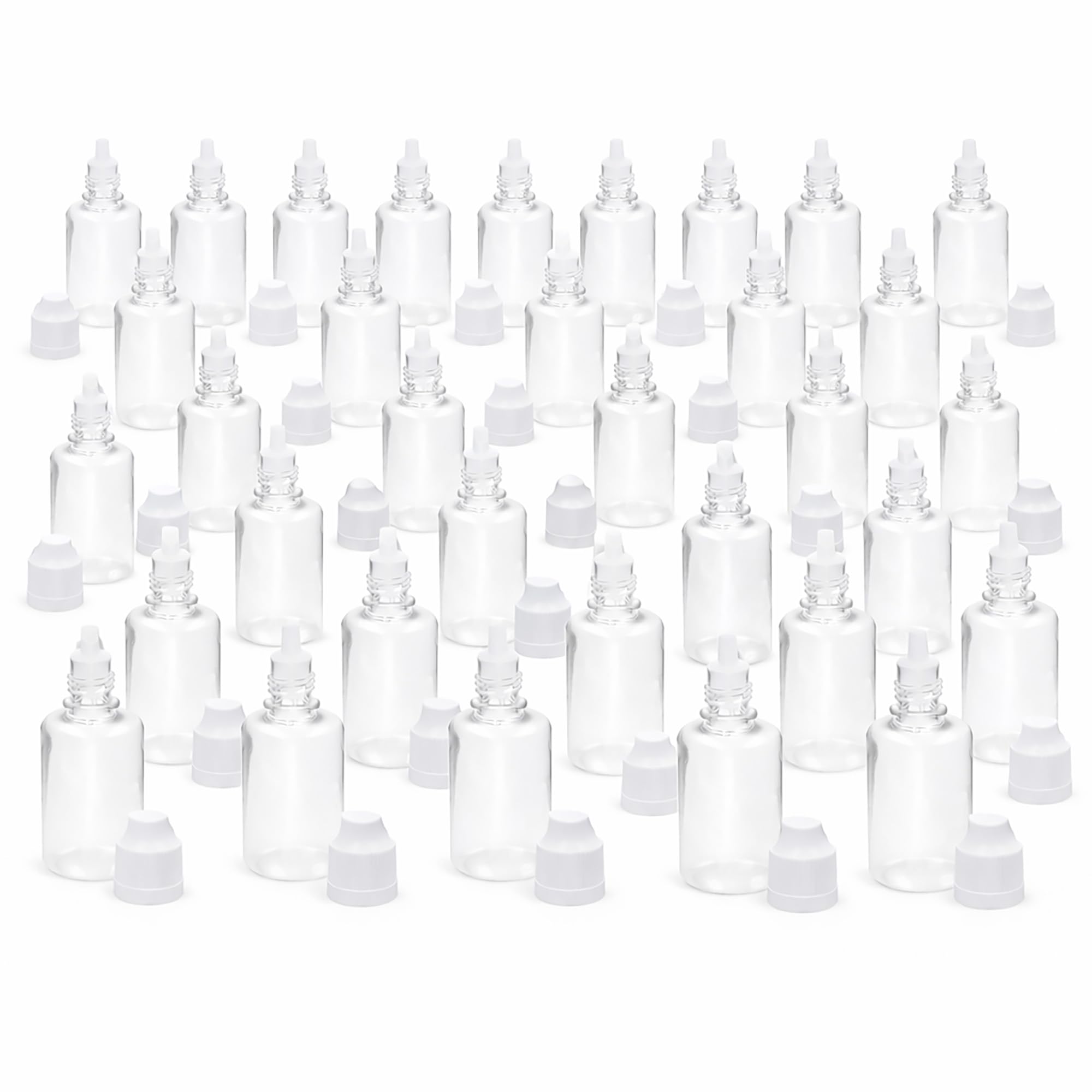 Lot de 200 flacons compte-gouttes vides en plastique PET 30 ml
