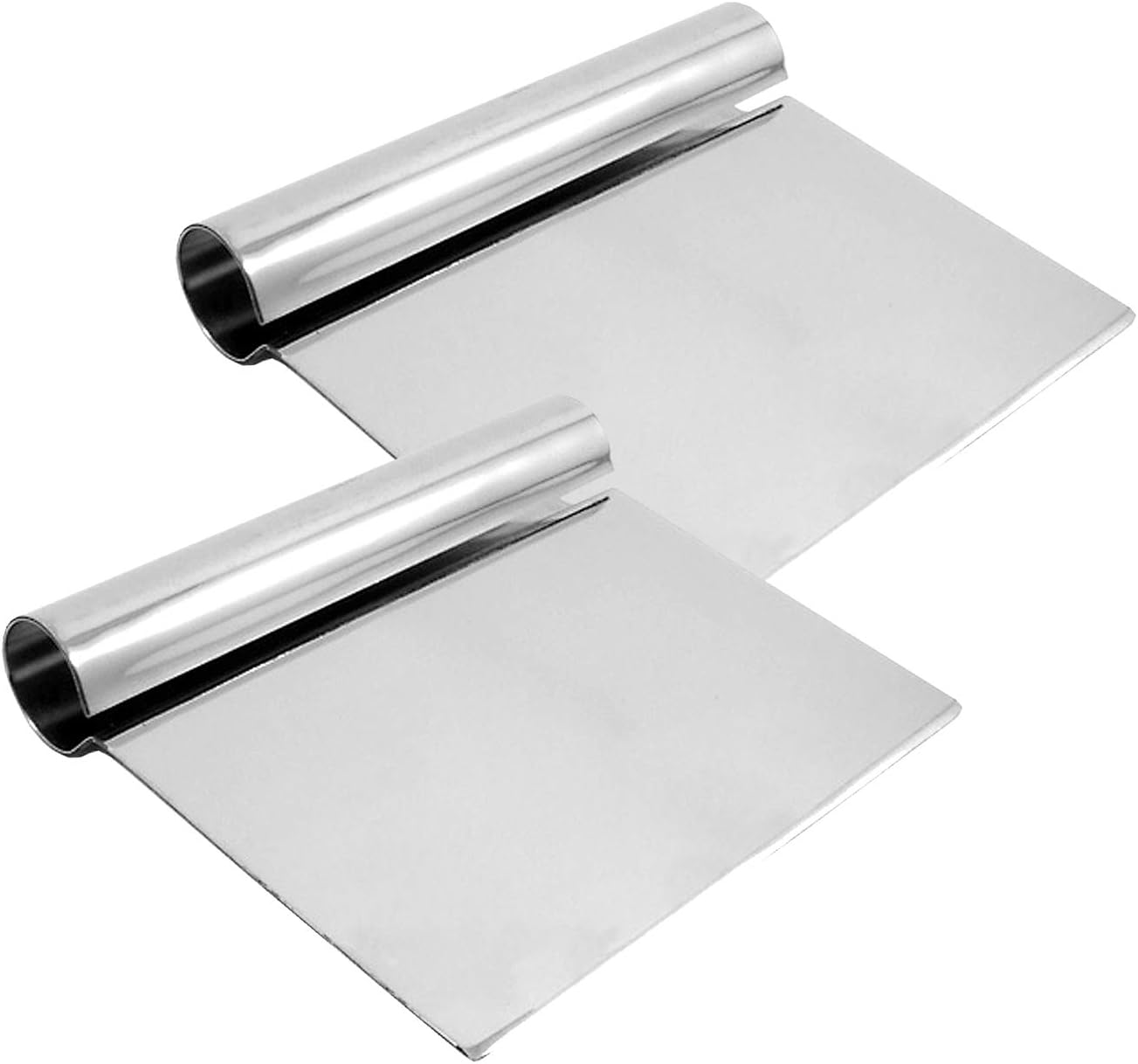 Stainless Steel Bench Scraper, Chopper Scraper with Metal Handle for Bakeware (12 PC)