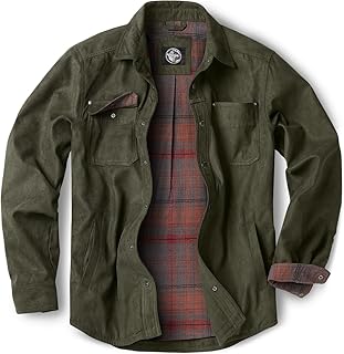 [CQR] シャツジャケット メンズ 厚手 [耐久性・保温] 秋 冬 ネルシャツ ジャケット パーカー チェック＆無地 スエードジャケット アウトドア キャンプ アメカジ 裏ボア フランネル 大きいサイズ