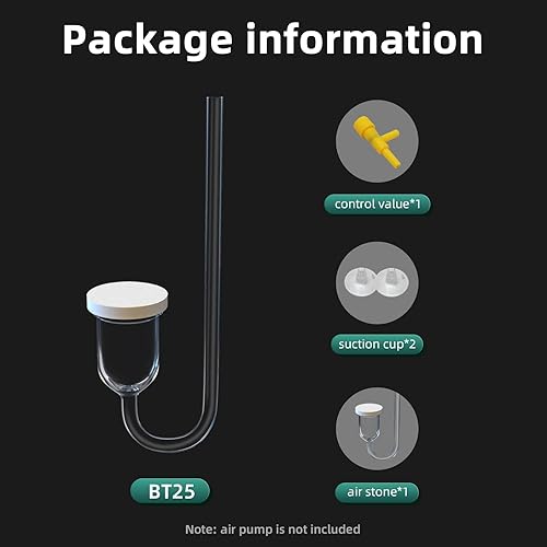 Miniatura 8 de Kit de bomba de aire para tanque de peces bomba de aire de hasta 30 galones y piedras de aire de oxígeno disuelto de 1 pulgada de alto