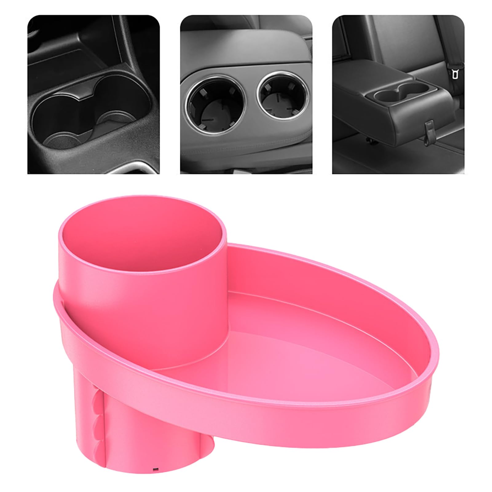 Vassoio Portasnack Per Seggiolino Auto Xiuganpo – Pratico Piatto Da Viaggio Per Bambini Con Portabicchiere, Antiribaltamento, Colore Nero - 5