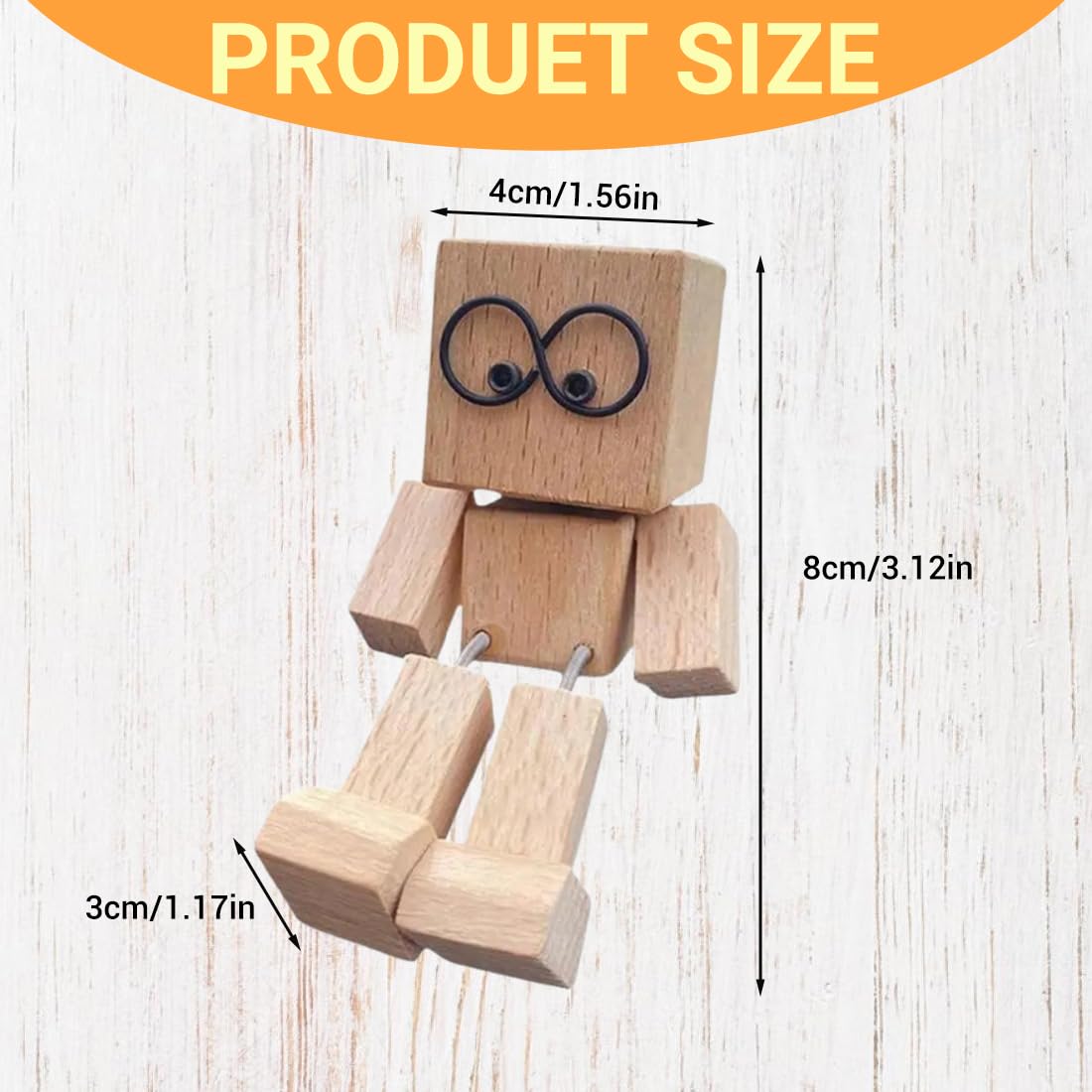 Figura oscillante in legno 12 facce intercambiabili decorazione cruscotto auto scrivania