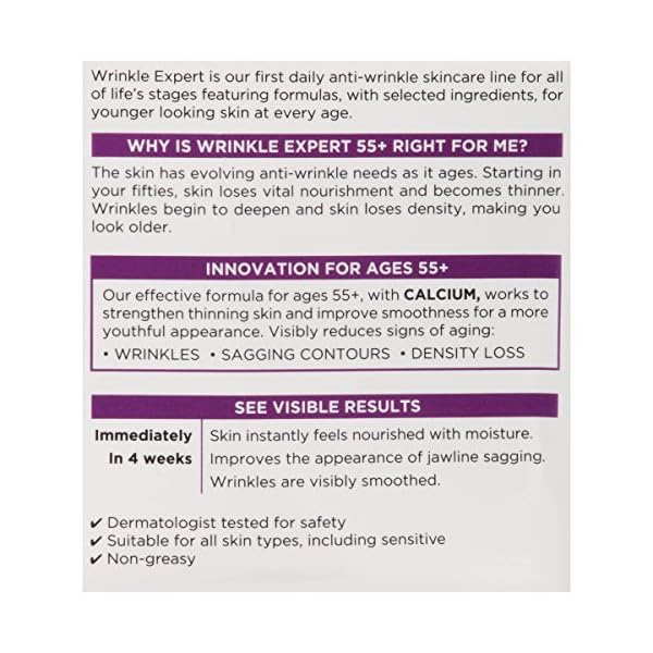 LOreal-Paris-Skincare-Wrinkle-Expert-55-Anti-Aging-Face-Moisturizer-with-Calcium-Non-Greasy-Suitable-for-Sensitive-Skin-17-fl-oz L'Oreal Paris Wrinkle Expert 55+ Anti-Aging Face Moisturizer with Calcium, Non-Greasy, Suitable for Sensitive Skin 1.7 fl. oz