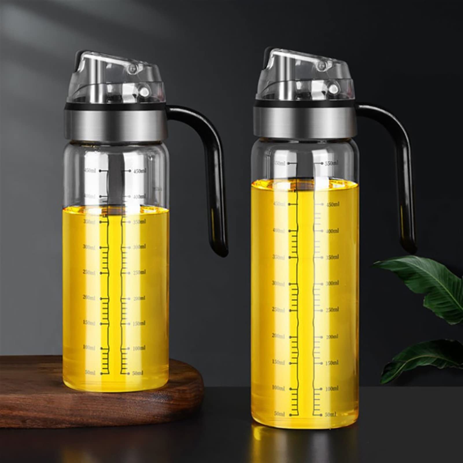Ustensiles de cuisine anti-fuite avec bouteille en verre pour huile et vinaigre