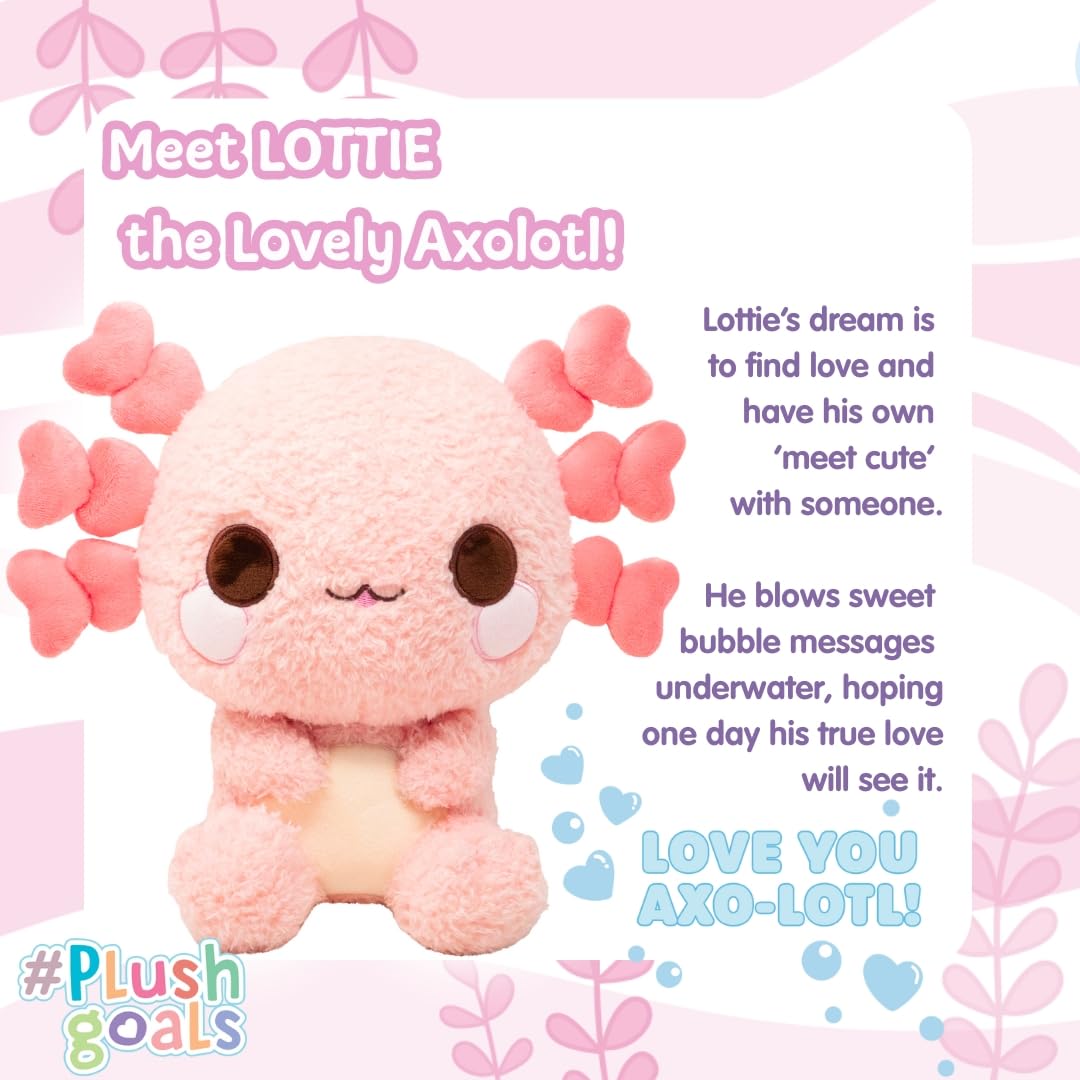 Amazon.com: Pink Axolotl Plush with Heart Shaped Gills - Lottie