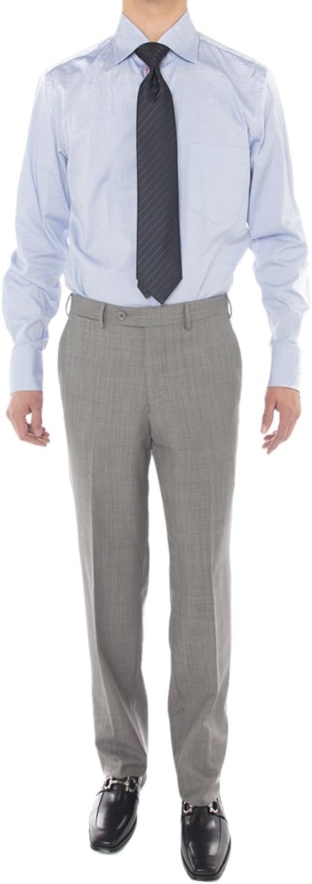 GN Luciano Men's Two Button Super 160'S Wool Suit 2 Piece Jacket with Pant - Image 4