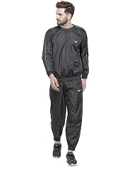 Invincible Men's Sauna Suit (Black Pro, L)