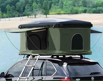 Hard Shell Roof Tent,Room Fully Automatic Folding Tent for SUV Off-Road Car Pickup Outdoor Camping Green